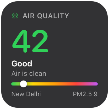 Air Quality widget