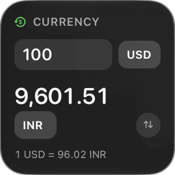 Currency widget