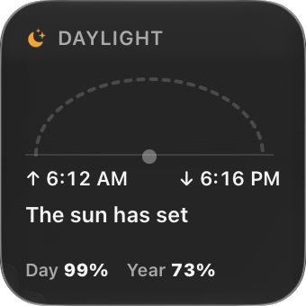 Daylight widget