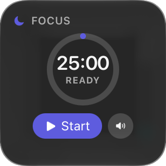 Focus Session widget