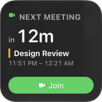 Next Meeting widget