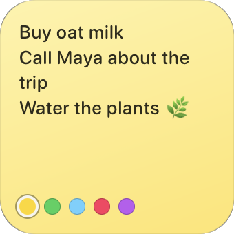 Sticky Note widget