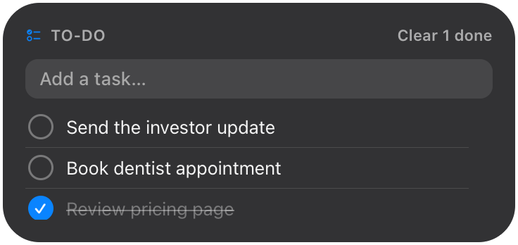 To-Do widget