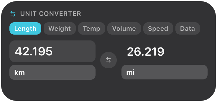 Unit Converter widget