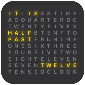 Word Clock widget